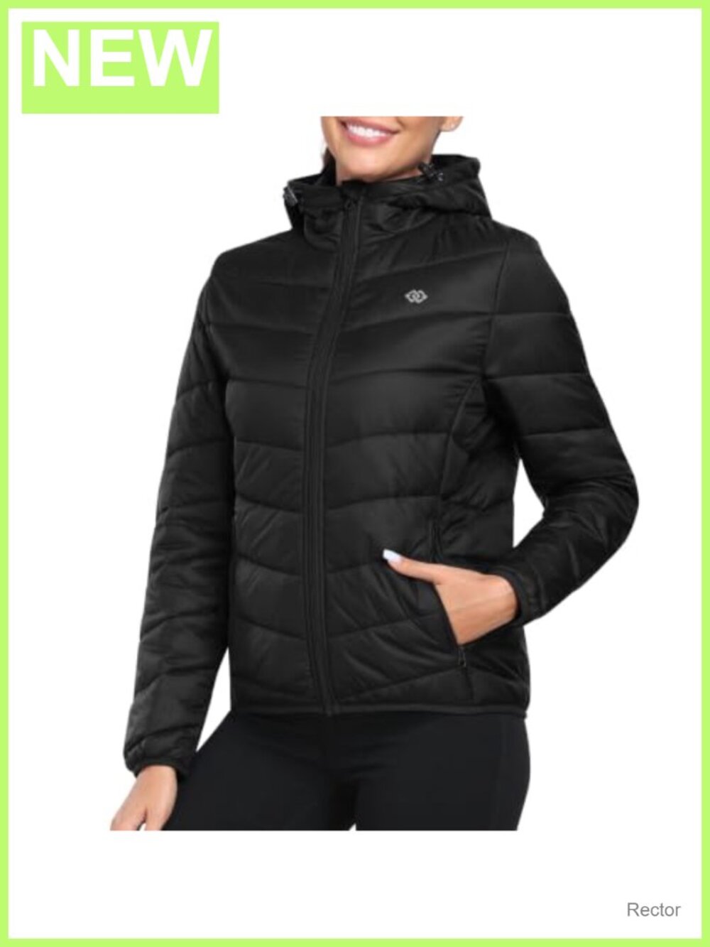 Women's Puffer Jacket Hooded Waterproof Quilted Insulated Warm Coat